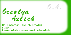 orsolya aulich business card